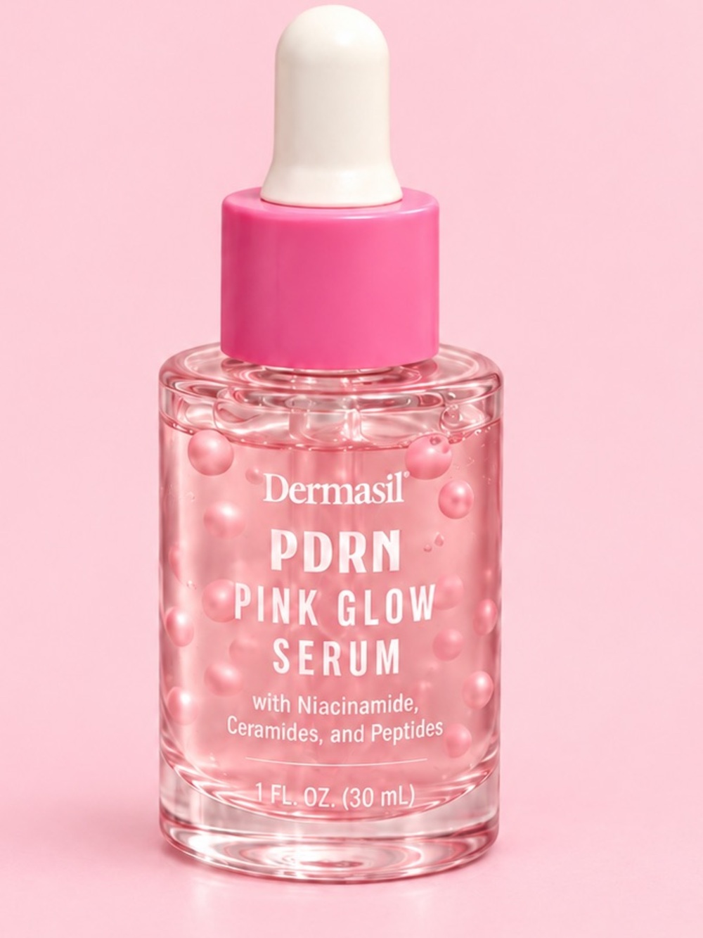 Dermasil Pink Glow Serum with Niacinamide, Peptides, Ceramides